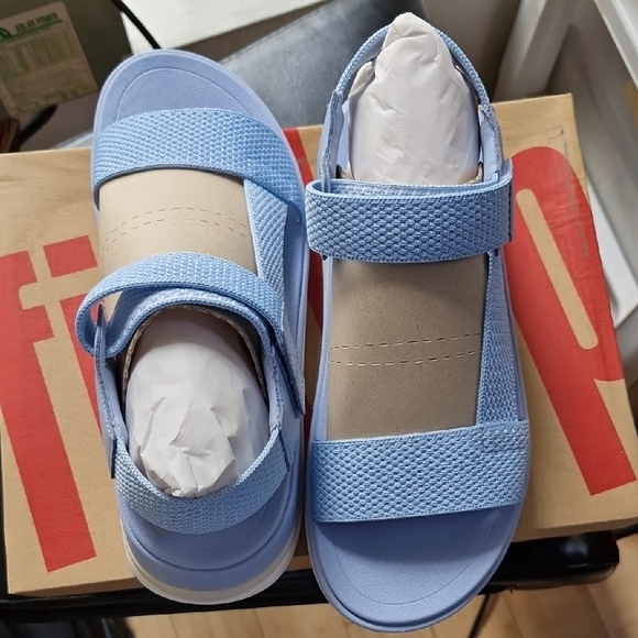 Fitflop Shoes - Light Blue Sandals with Straps